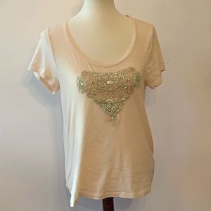 J Crew embellished t shirt size large